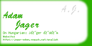 adam jager business card